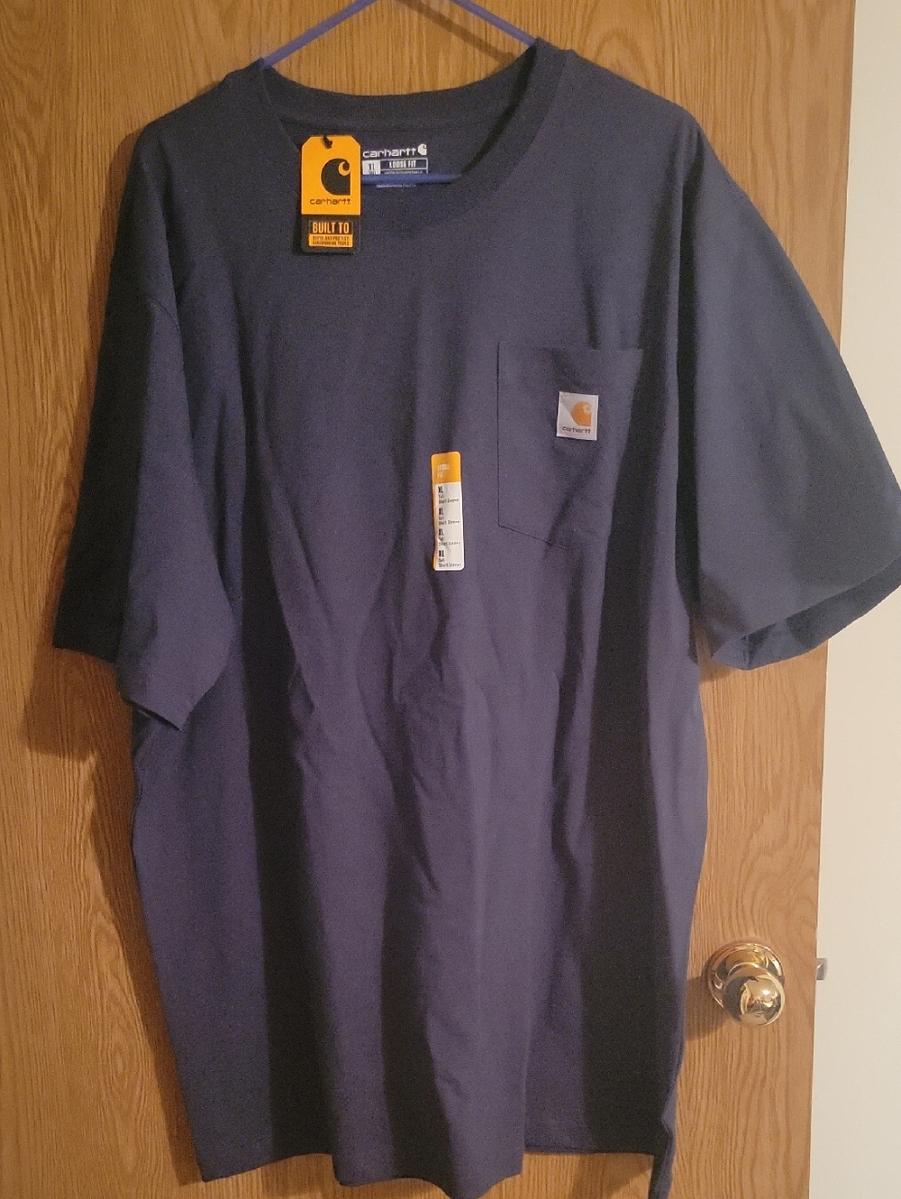 Carhartt Navy Short-Sleeve Pocket Tee